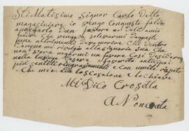 Manoscritto di Anonciata Crosetta