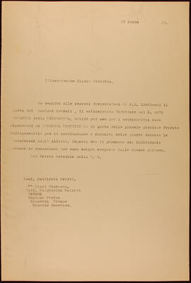Corrispondenza del 1922