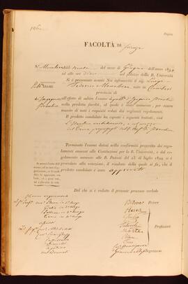 Esami privati e pubblici di matematica e architettura e per agrimensore e misuratore