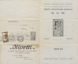 Programmi dei concerti della stagione 1932-33