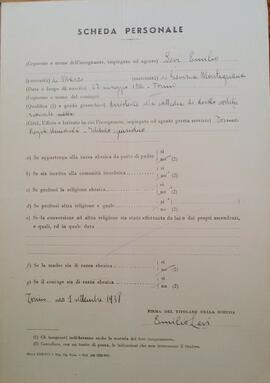 Assistenti e aiuti di ruolo. Schede personali