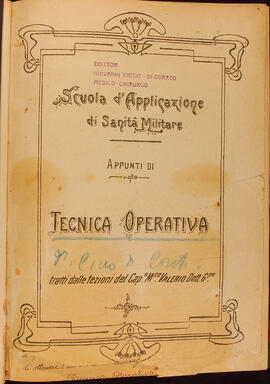 Appunti di Tecnica operativa di Giuseppe Valerio