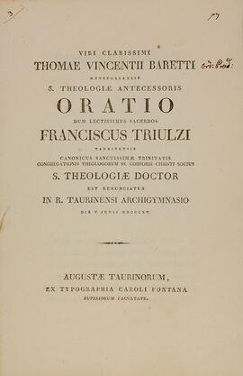 Teologia - Orazioni per la laurea