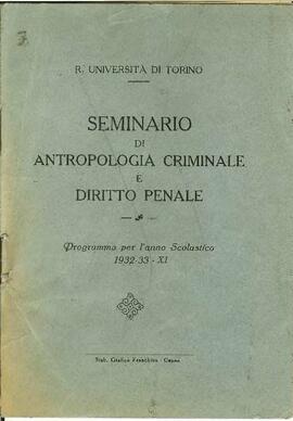 Programma per l'anno scolastico 1932-33