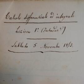 Lezioni di Calcolo differenziale e integrale