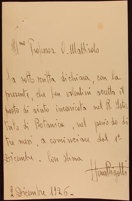 Corrispondenza del 1926